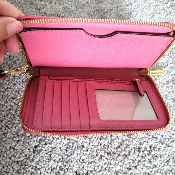Michael Kors wristlet wallet, like new, pink - Picture 3 of 9